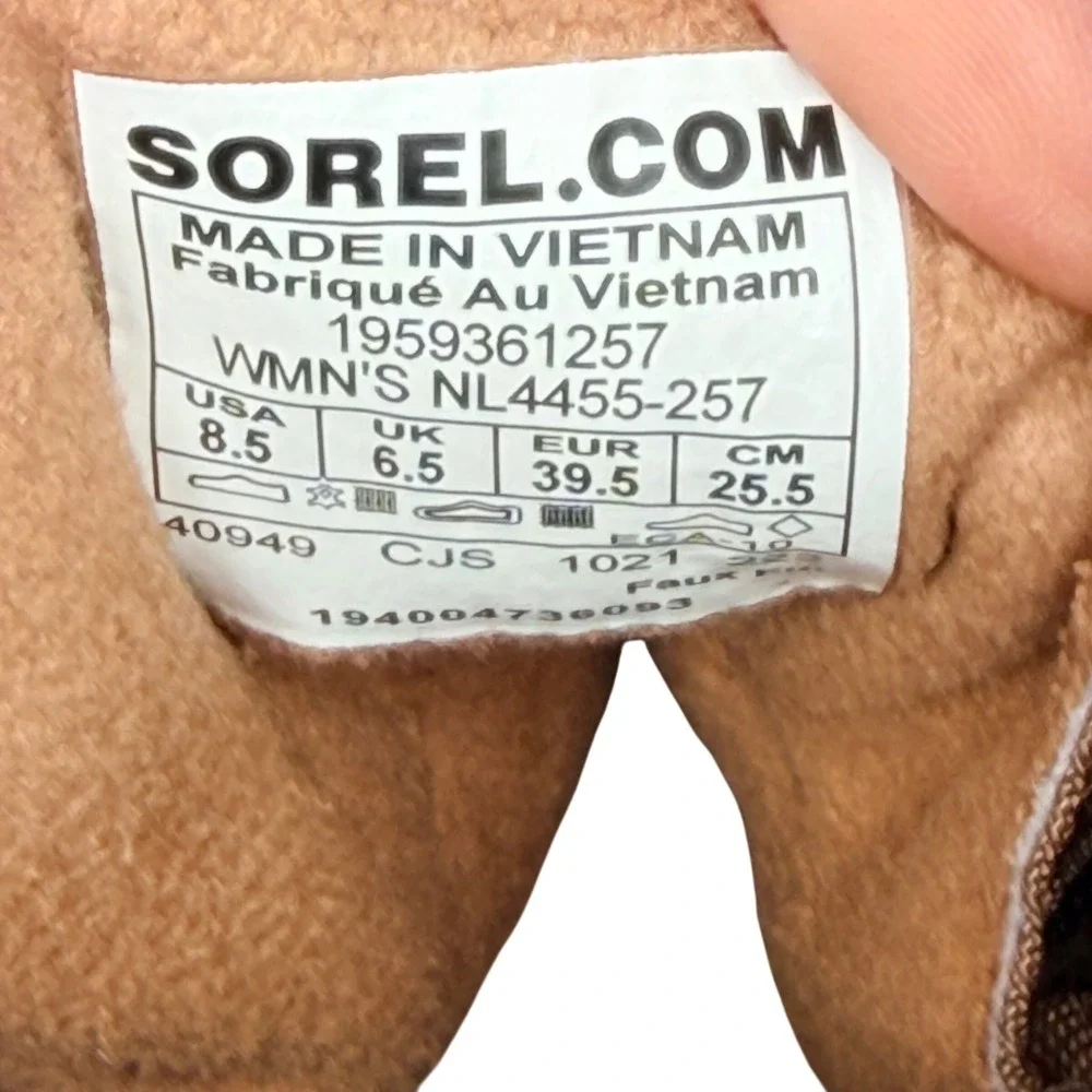Sorel Explorer II Joan Faux Fur‎ Boots Fawn Sherpa Suede NL4455-257 Womens 8.5